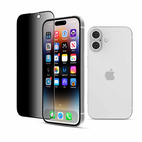 22 cases Privacy Tempered Glass iPhone 16 Plus